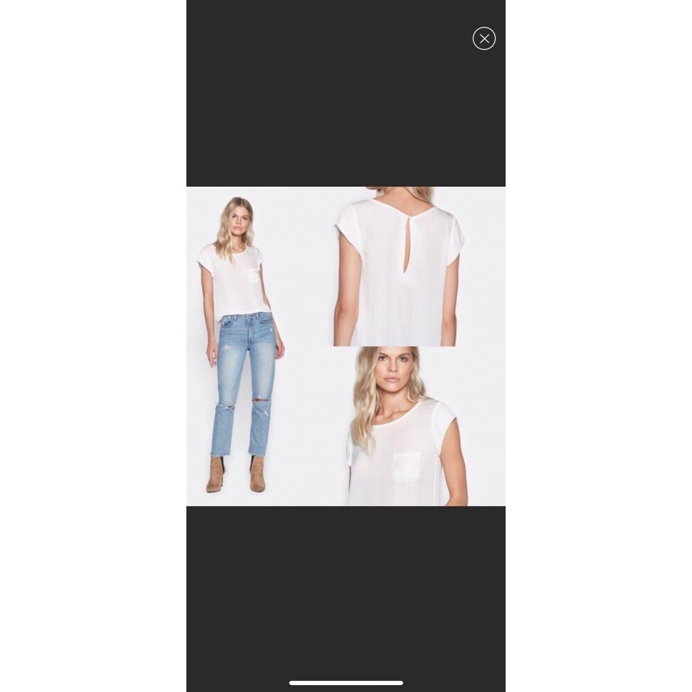 Joie Rancher White Tshirt NWT sz L